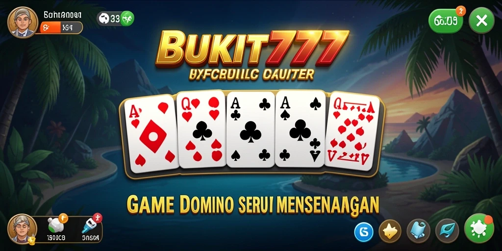 Tampilan gameplay seru dari BUKIT777 dalam permainan Domino.