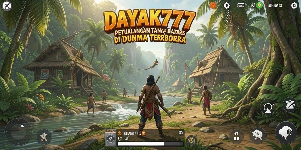 Tangkapan layar gameplay DAYAK777 menampilkan dunia luas yang bisa dieksplorasi.