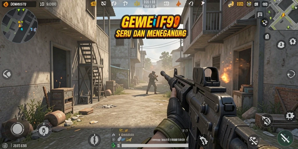 Tampilan gameplay seru dari DEWASLOT99 dengan aksi FPS mendebarkan.