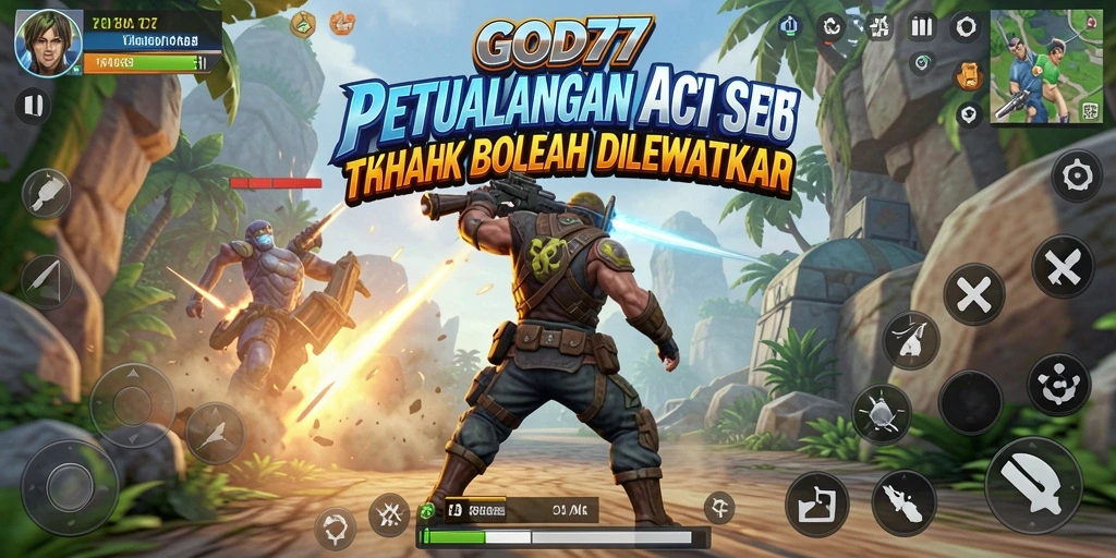 Tampilan showcase gameplay seru dari GOD77 dengan aksi memikat.