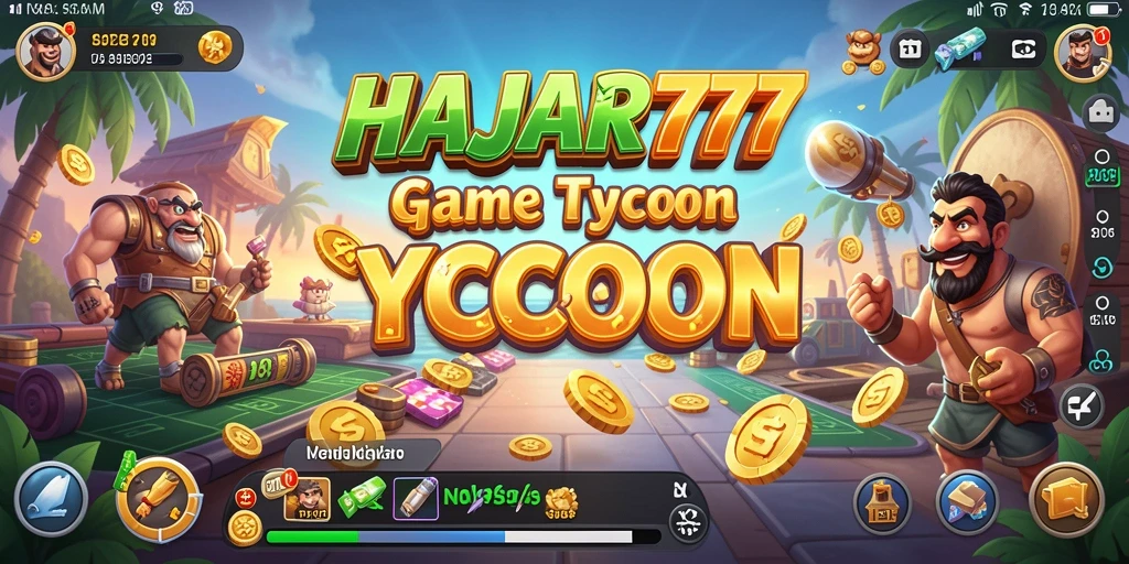 Screenshot gameplay HAJAR777 menampilkan manajemen bisnis yang seru.