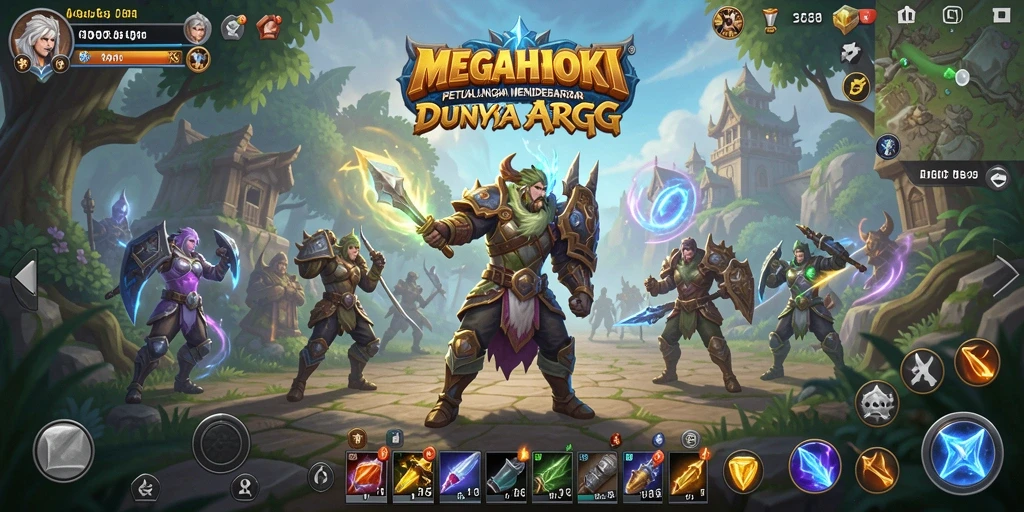 Tampilan gameplay MEGAHOKI yang penuh aksi dan mendebarkan.