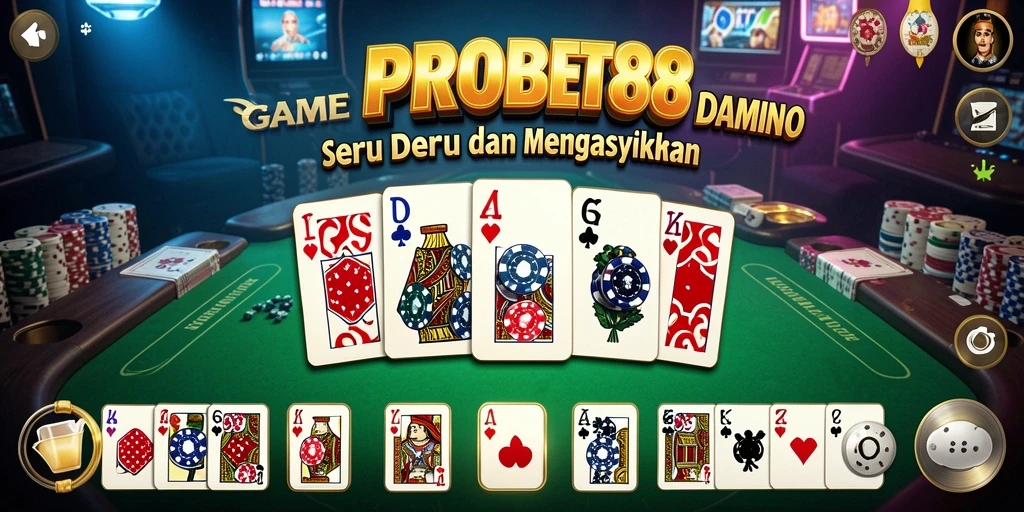Screenshot gameplay Domino di PROBET88 yang menampilkan aksi seru.