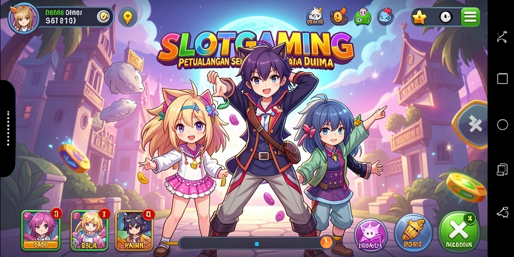 Tampilan gameplay SLOTGAMING yang menarik dan penuh warna.